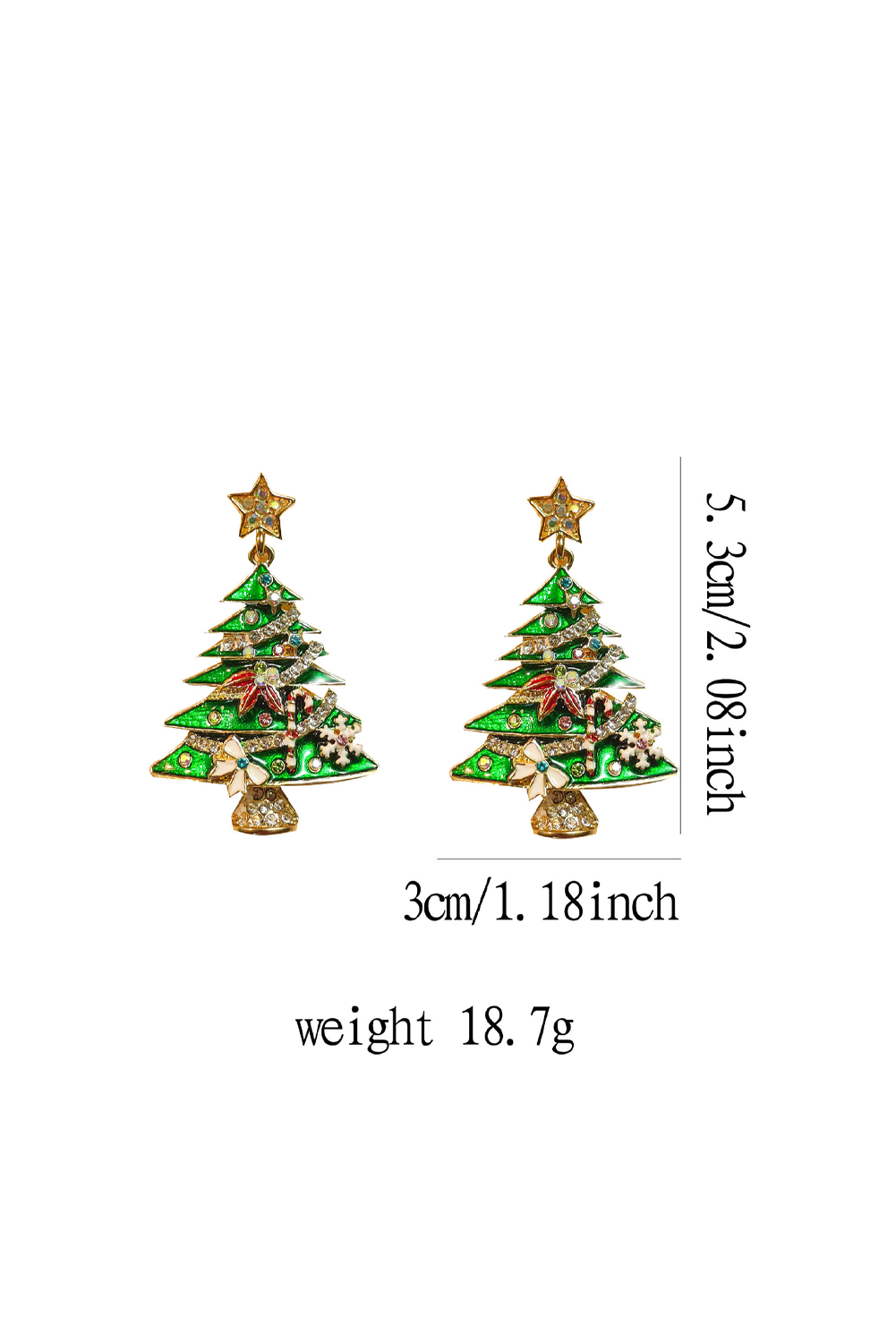 Anne Star Christmas Tree Earrings
