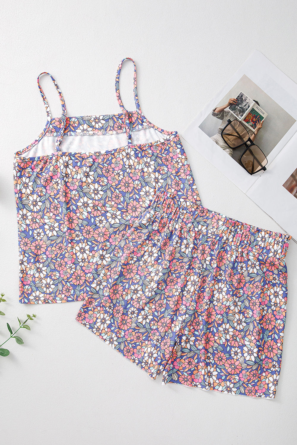 Floral Tank Top and Shorts Set
