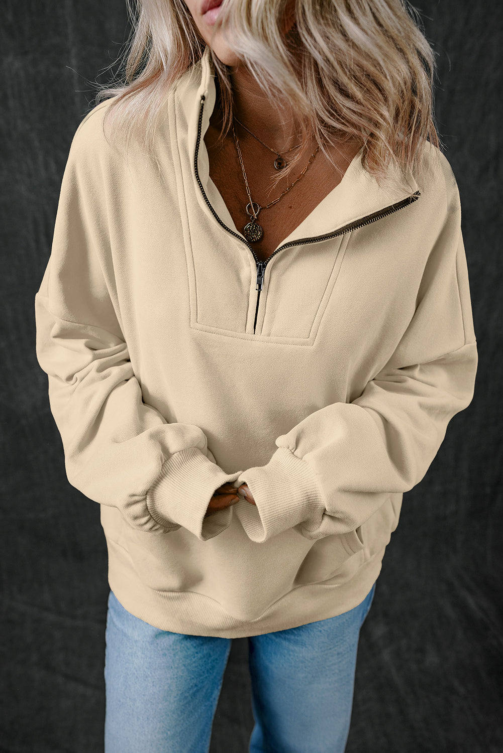 Tatum Kangaroo Pocket Sweatshirt - Threaded Pear