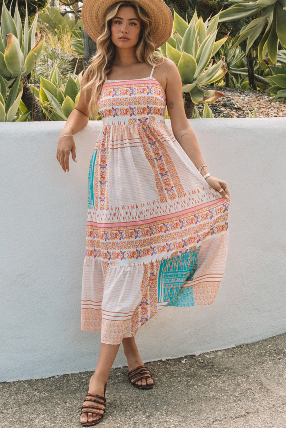 Mckinley Boho Patchwork Sundress - Threaded Pear