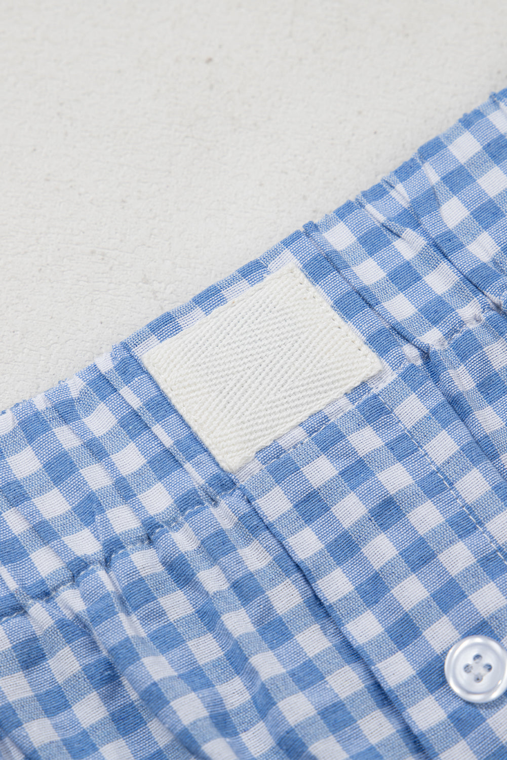 Gingham High Waist Shorts - Threaded Pear
