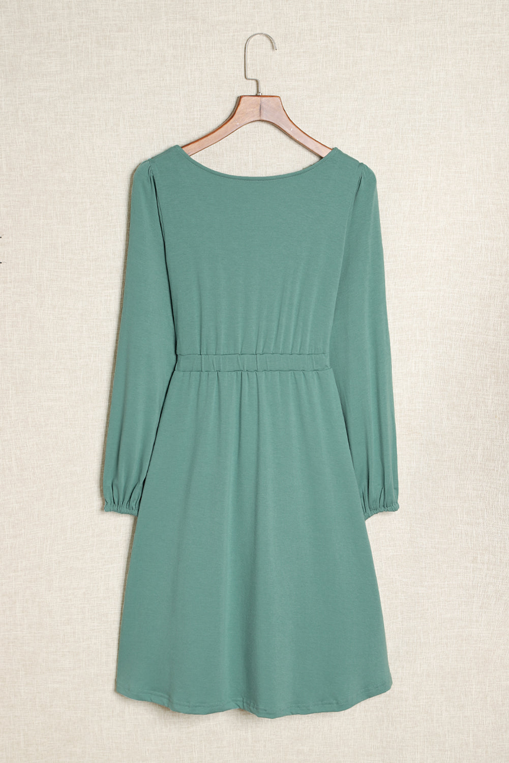 Julianna Button Up High Waist Long Sleeve Dress.