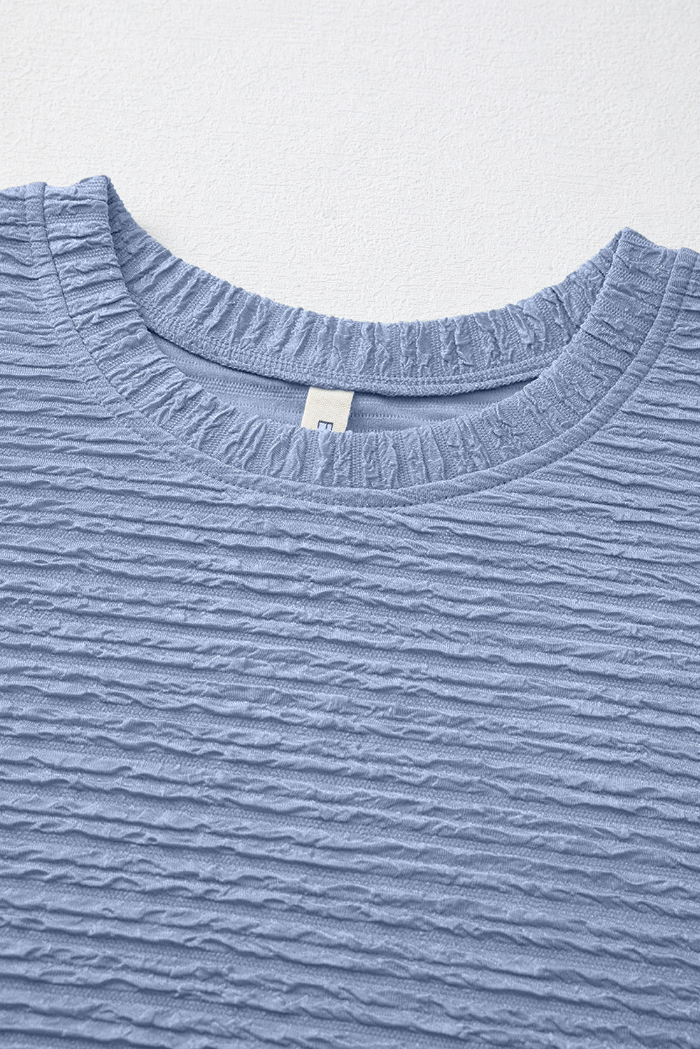 Jolie Textured Crinkle Short Sleeve T-Shirt Dress - Threaded Pear