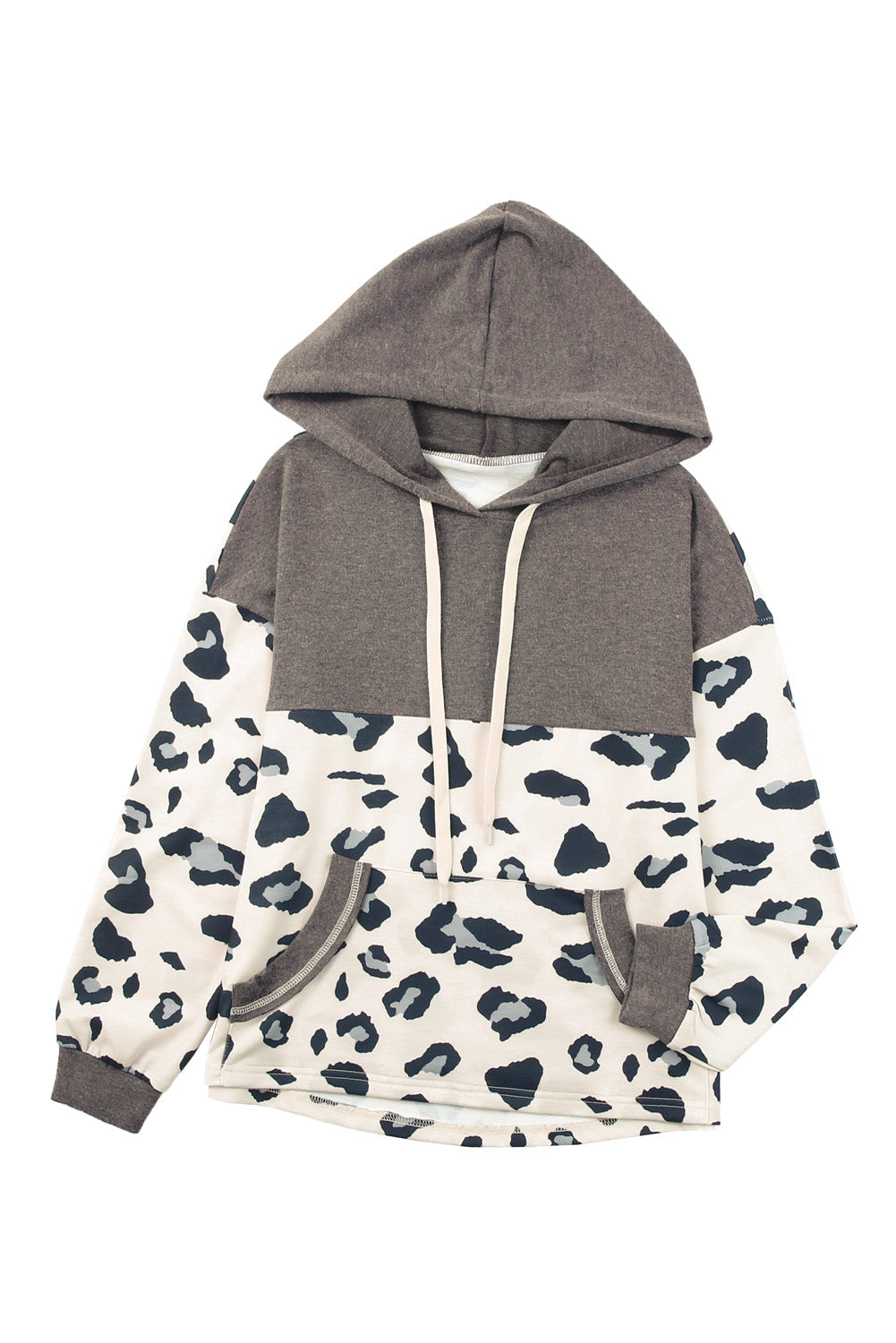 Avery Color Block Drawstring Hoodie - Threaded Pear