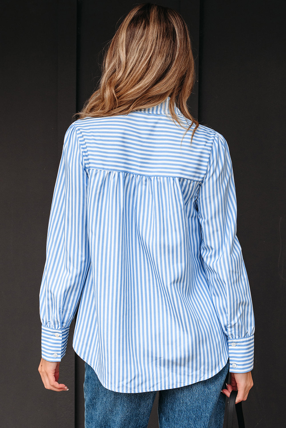 Emersyn Stripe Long Sleeve Top - Threaded Pear