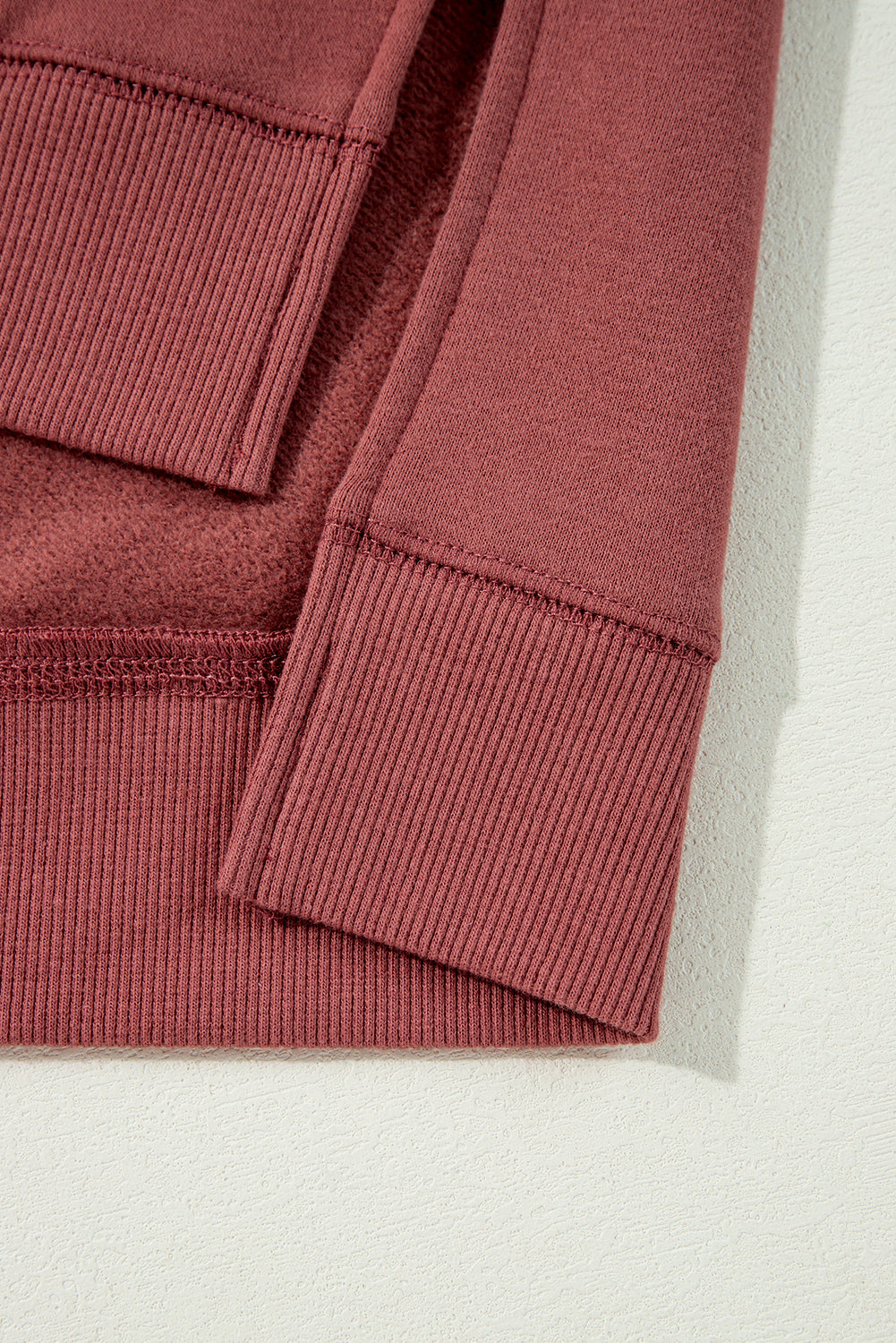 Ella Patchwork Drop Shoulder Pullover - Threaded Pear