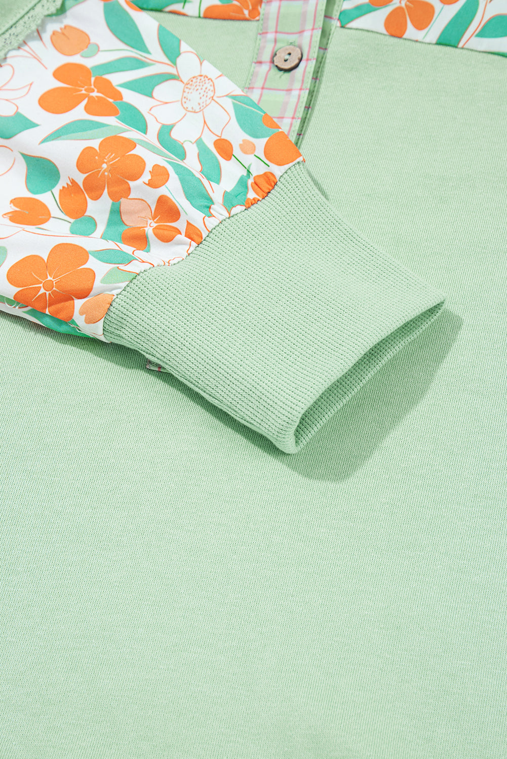 Emberly Patchwork Half Hooded Pullover