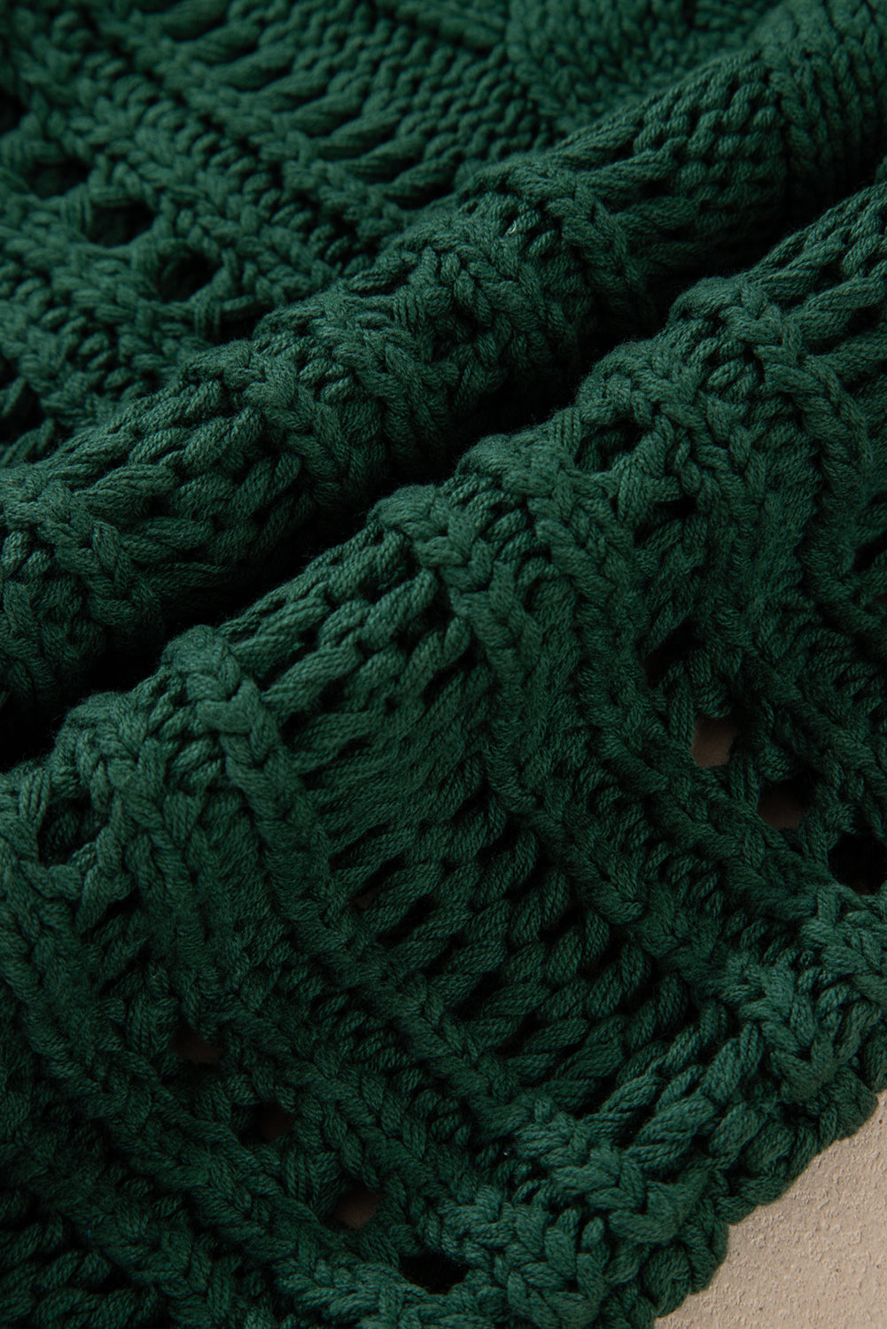 Emma Cable Knit Cropped Sweater - Threaded Pear