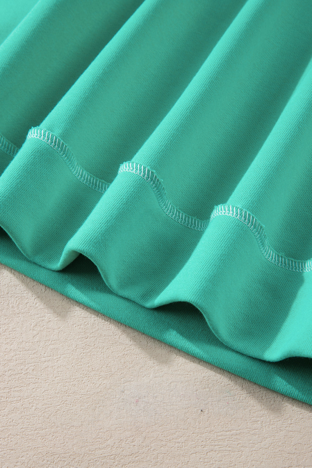 Aruba Blue Colorblock Patchwork Cross Seam Plus Sweatshirt - Threaded Pear