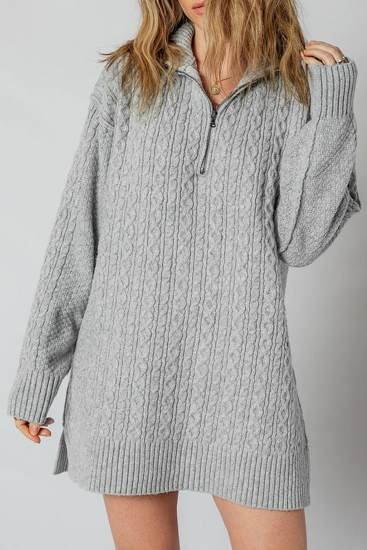 Sofia Ribbed Trim Loose Sweater - Threaded Pear