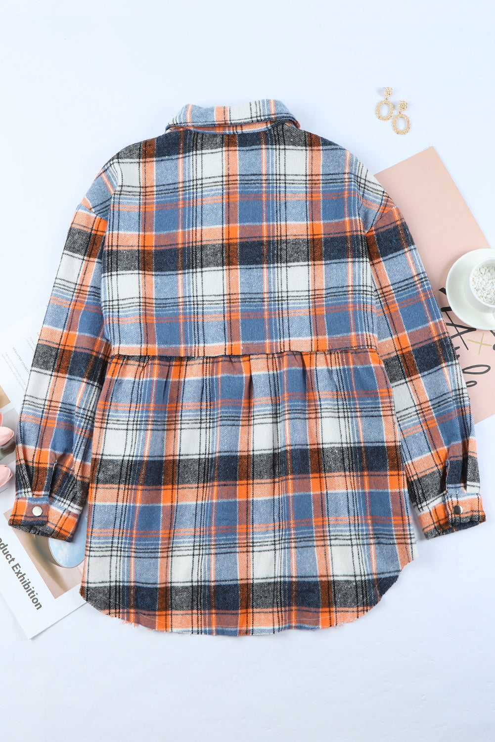 Elizabeth Plaid Down Ruffled Shirt - Threaded Pear