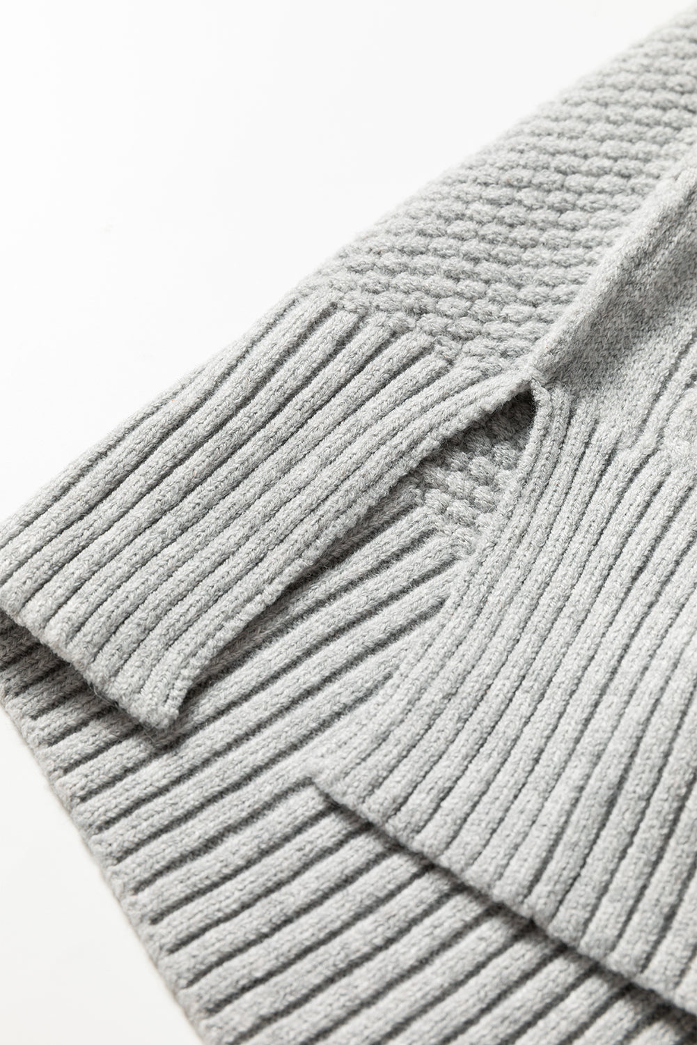 Sofia Ribbed Trim Loose Sweater - Threaded Pear