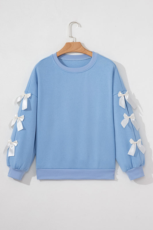 Sofia Dropped Sleeve Crewneck Sweatshirt - Threaded Pear