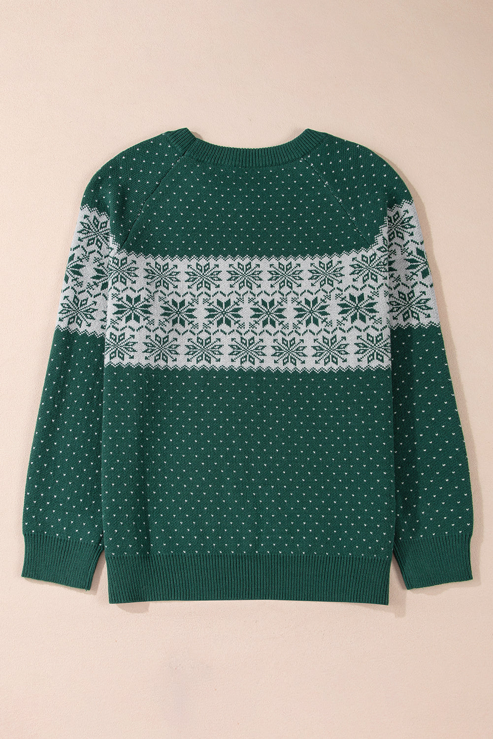 Abigail Pattern Drop Shoulder Sweater - Threaded Pear
