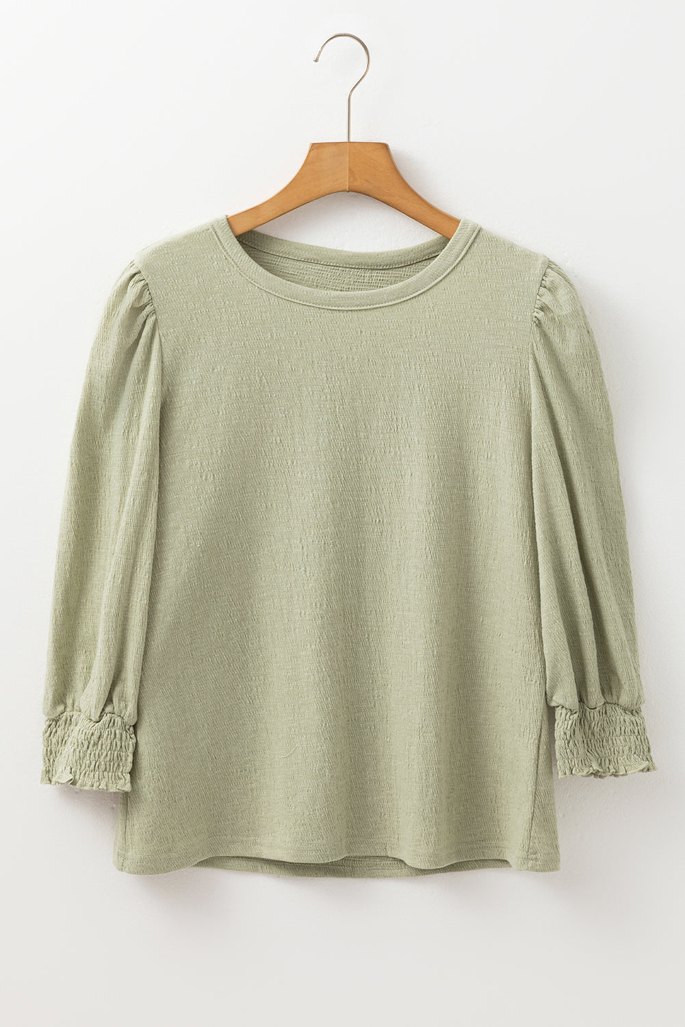 Adelynn Textured Half Sleeve Blouse - Threaded Pear
