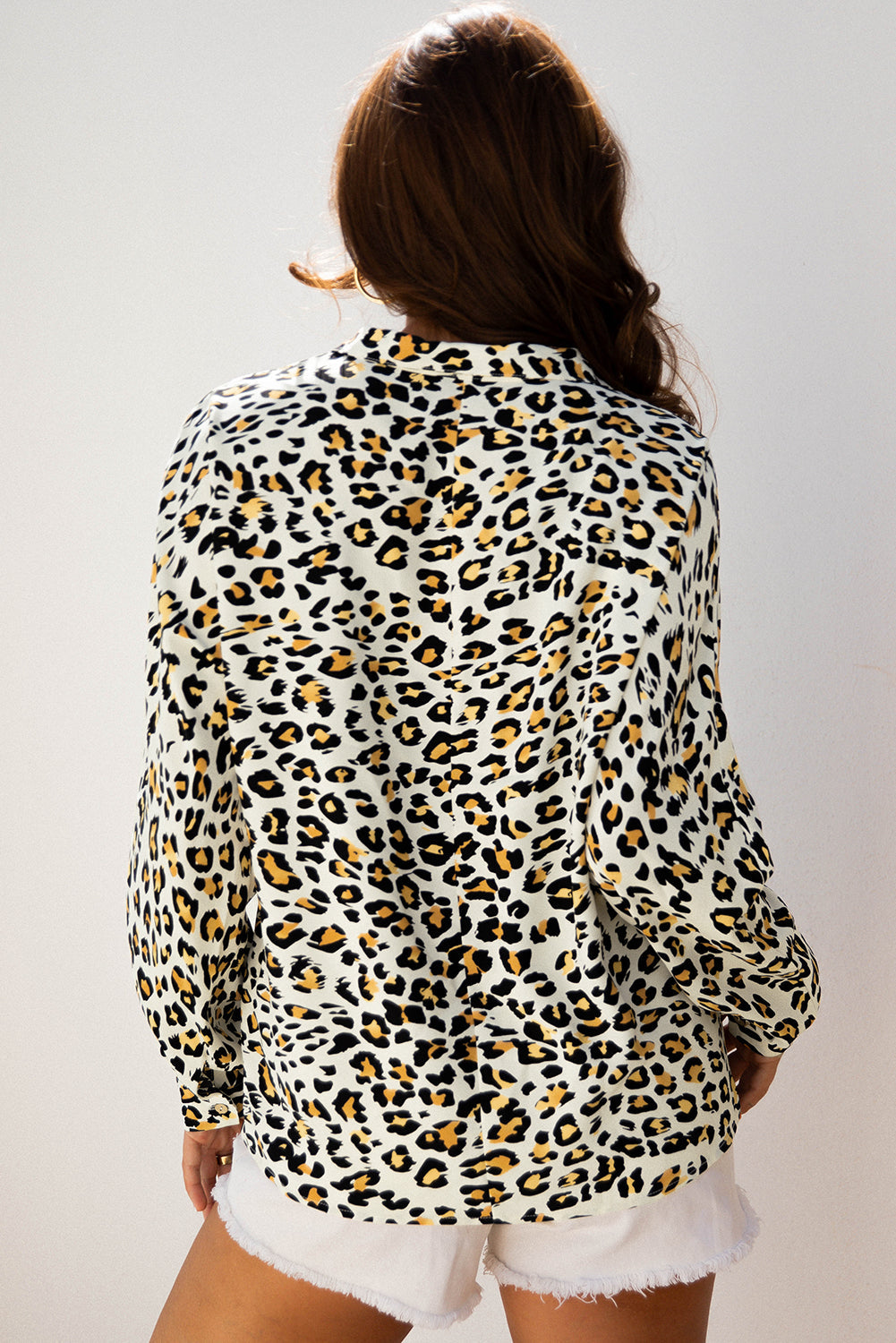Laurel Leopard V Neck Blouse - Threaded Pear