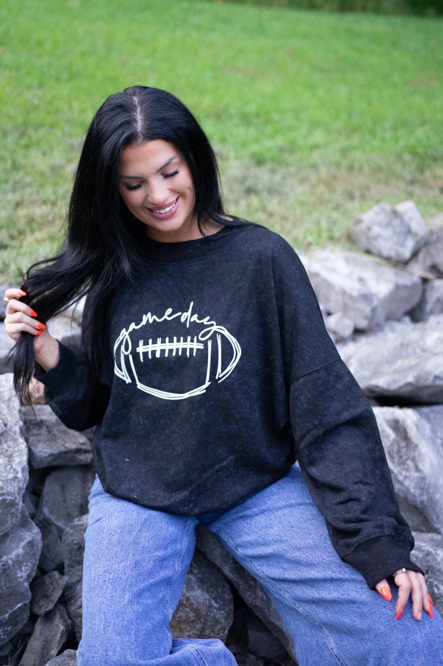 Layne Game Day Pullover Sweatshirt - Threaded Pear