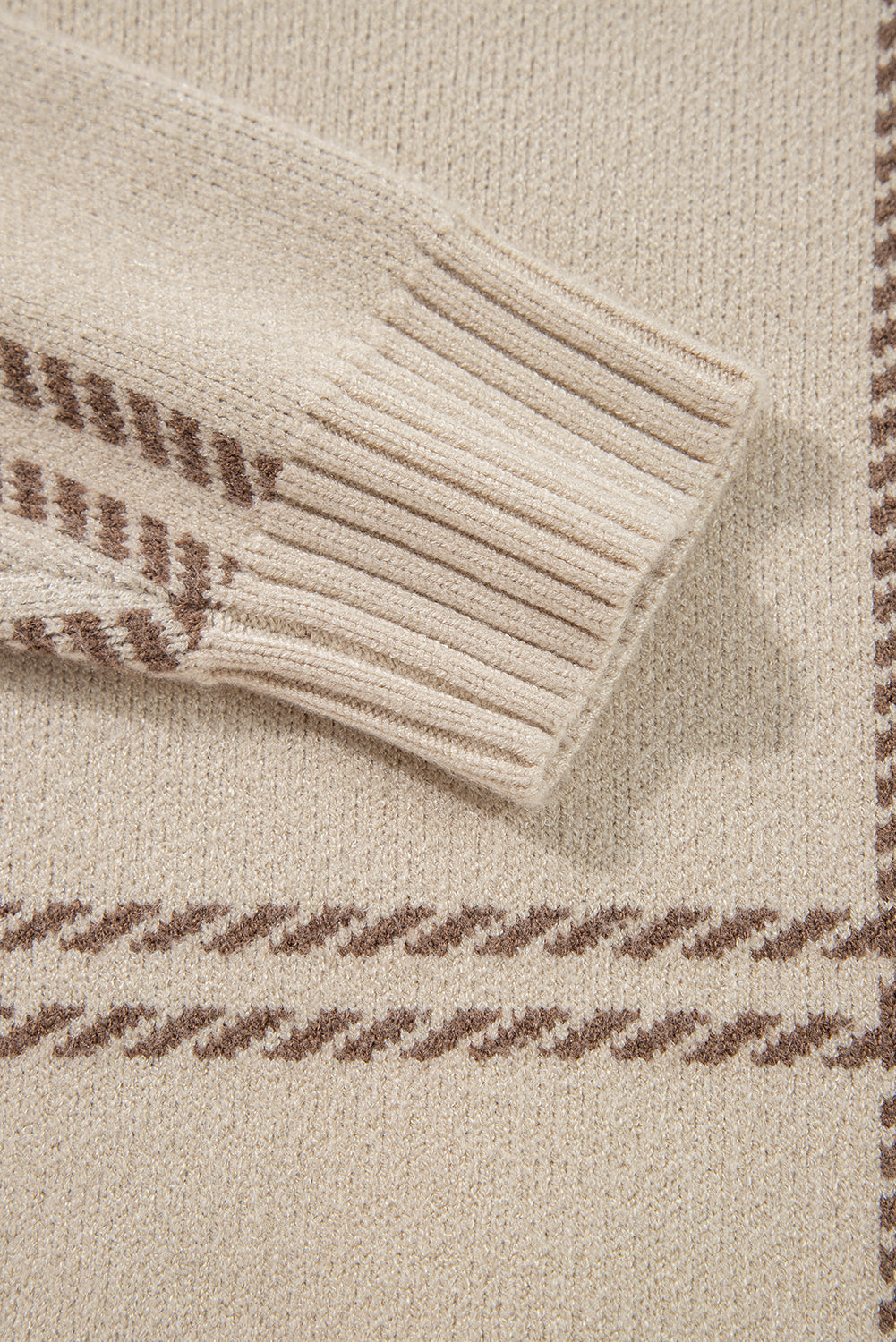 Madison Knitted Drop Shoulder Sweater - Threaded Pear