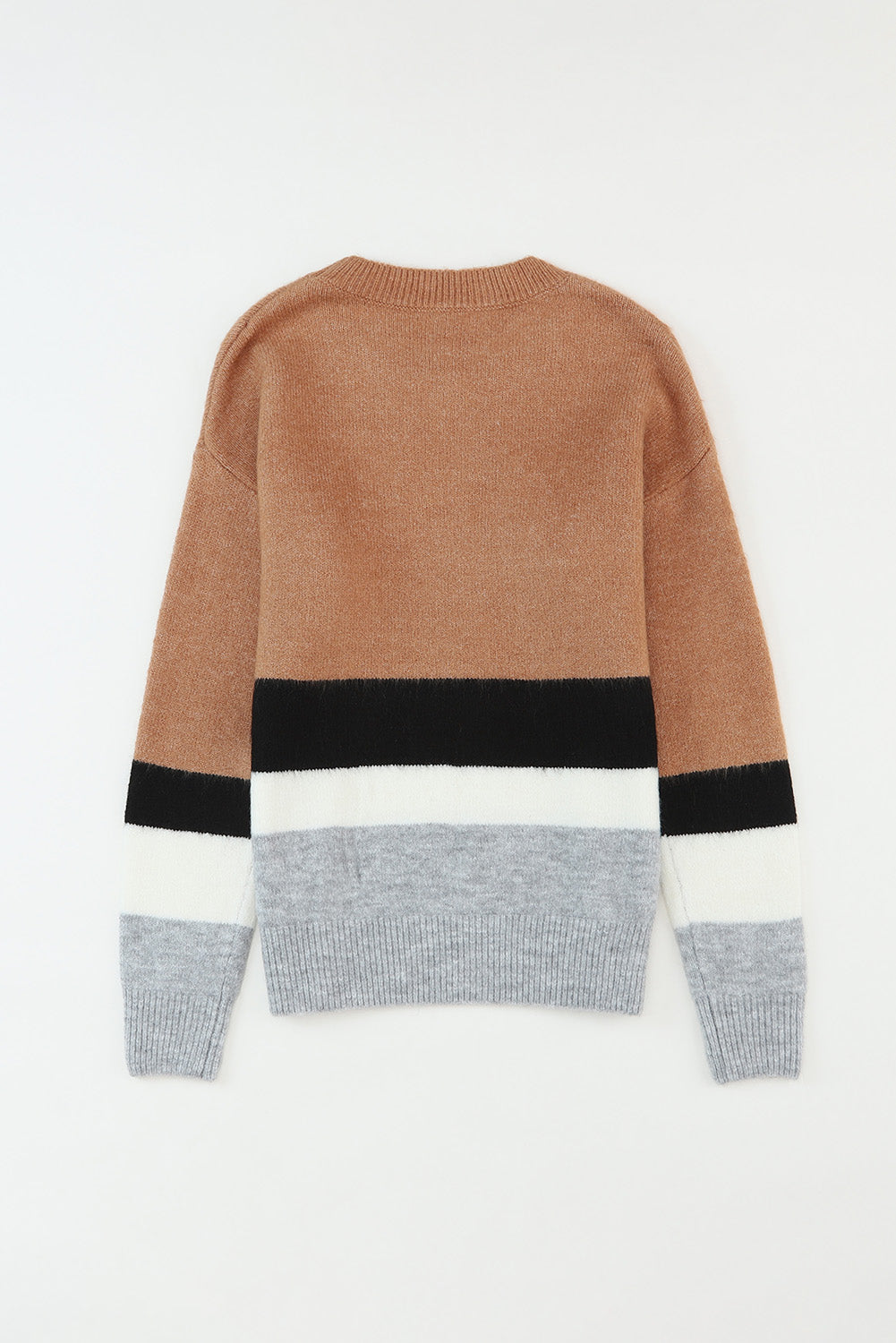 Elizabeth Striped Ribbed Knit Sweater - Threaded Pear