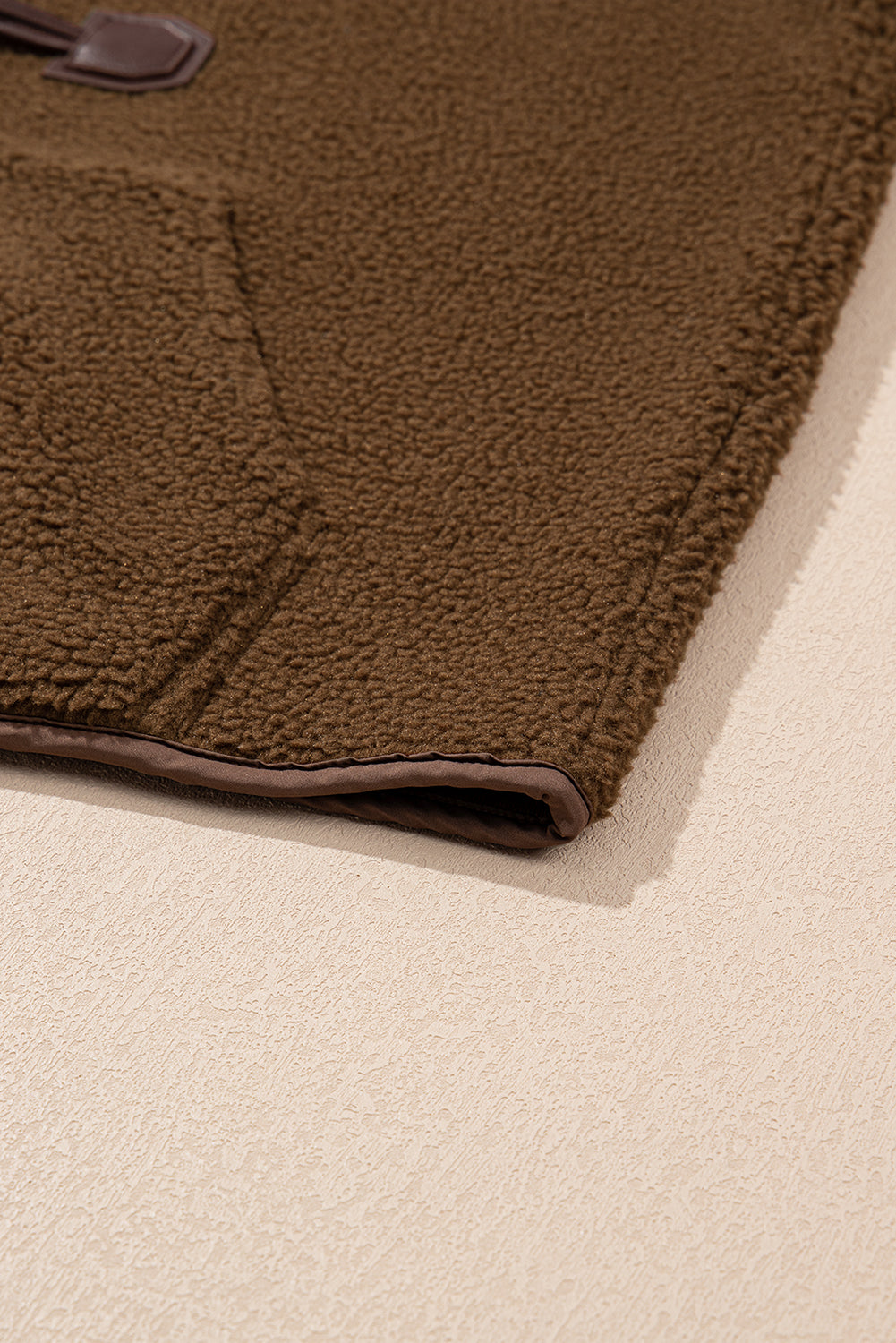 Abigail Coffee toggle Teddy Coat - Threaded Pear