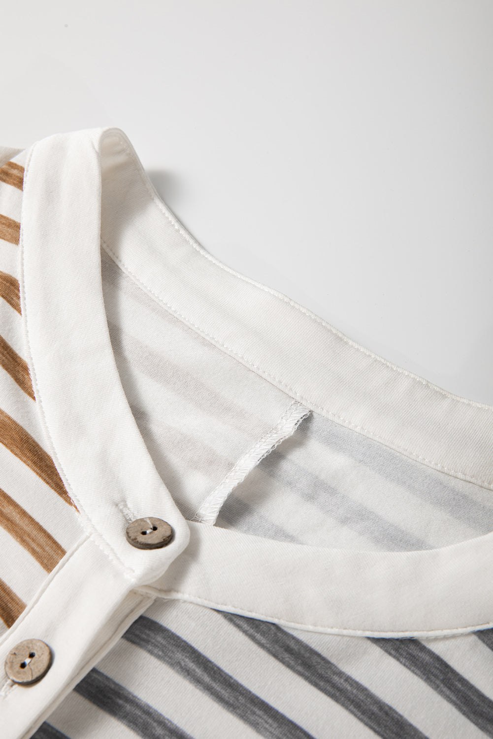 Gray Stripe Plus Size Color Block Buttoned Sleeveless Wide Leg Jumpsuit - Threaded Pear