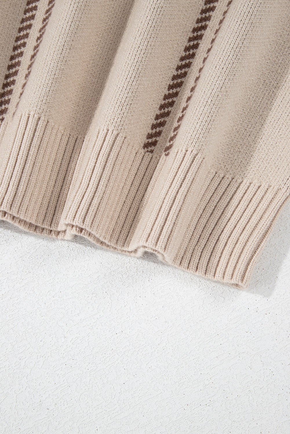 Madison Knitted Drop Shoulder Sweater - Threaded Pear