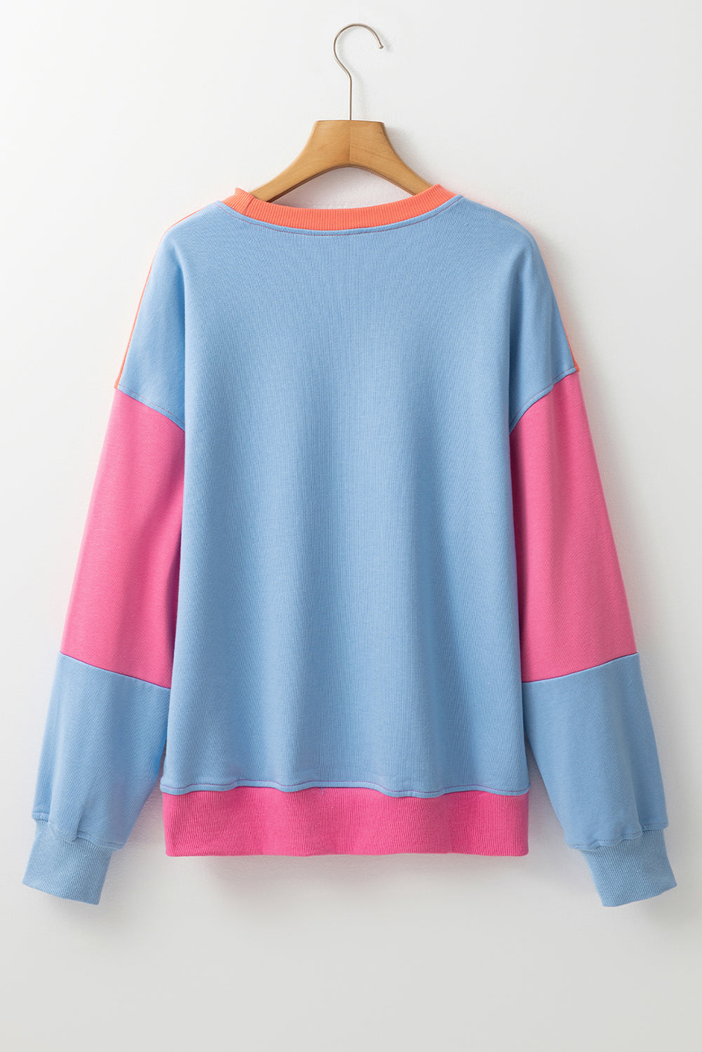 Isabella Patchwork Drop Shoulder Sweatshirt - Threaded Pear