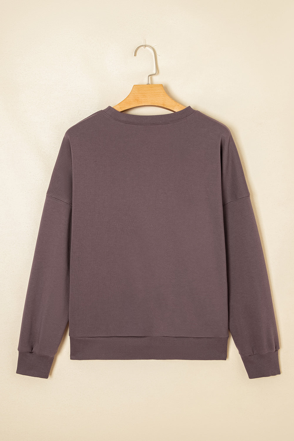 Callie Terry Bow Pattern Drop Shoulder Sweatshirt - Threaded Pear