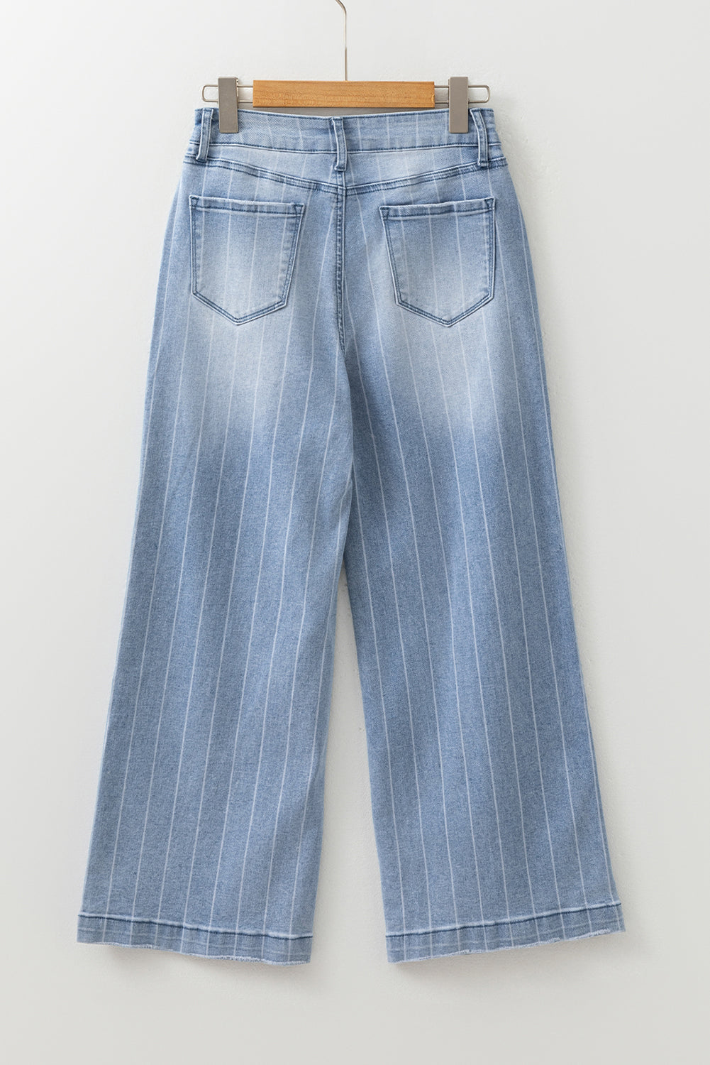 Sofia Pinstripe Wide Leg Jeans - Threaded Pear