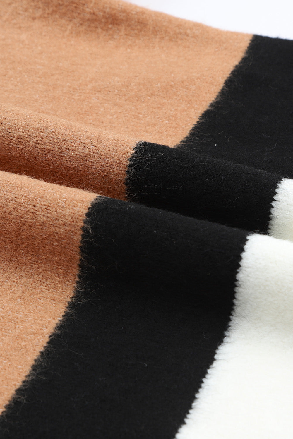 Elizabeth Striped Ribbed Knit Sweater - Threaded Pear