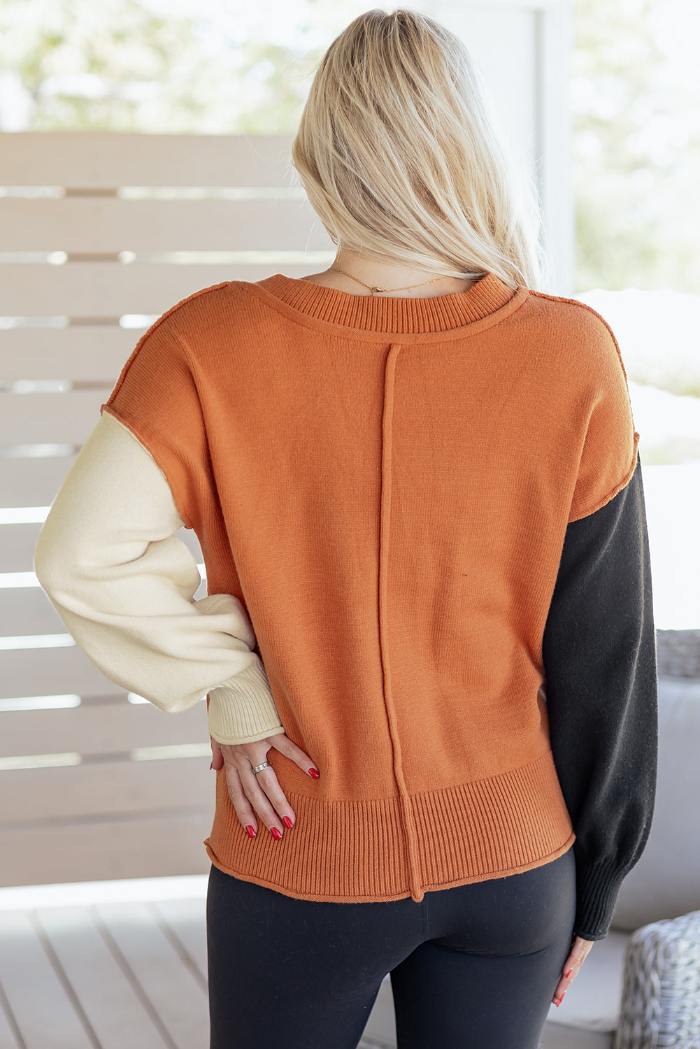Abigail Edge Bubble Sleeve Sweater