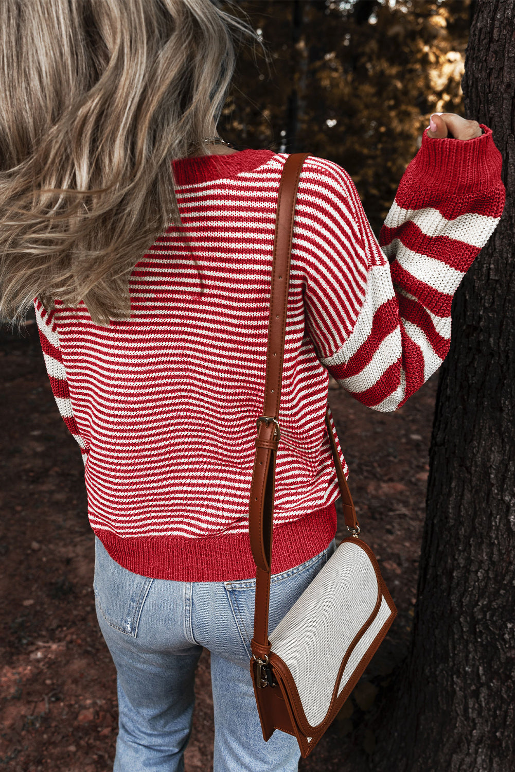 Emily Stripe Textured Sweater - Threaded Pear