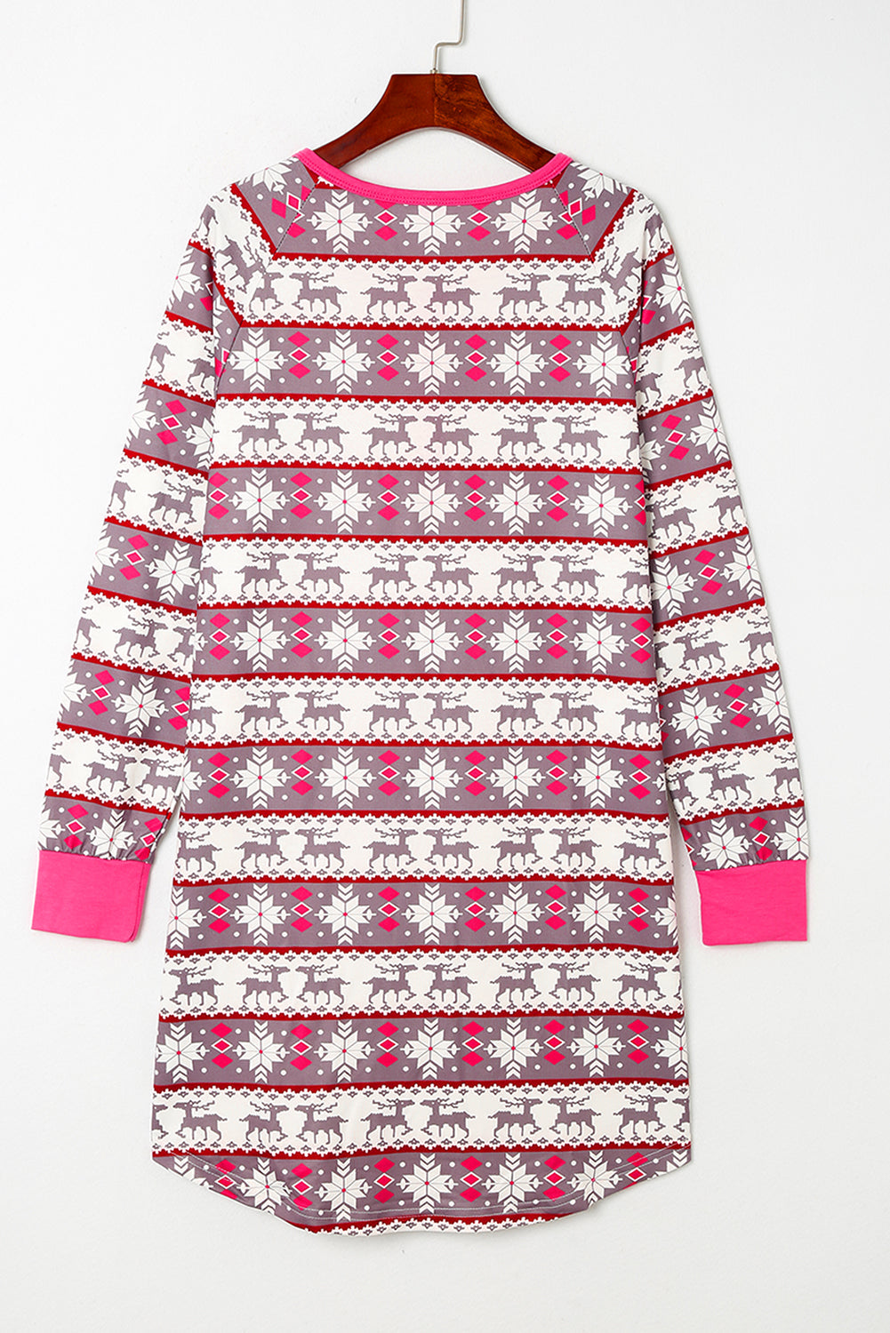 Avery Pattern Henley Pajama Dress - Threaded Pear