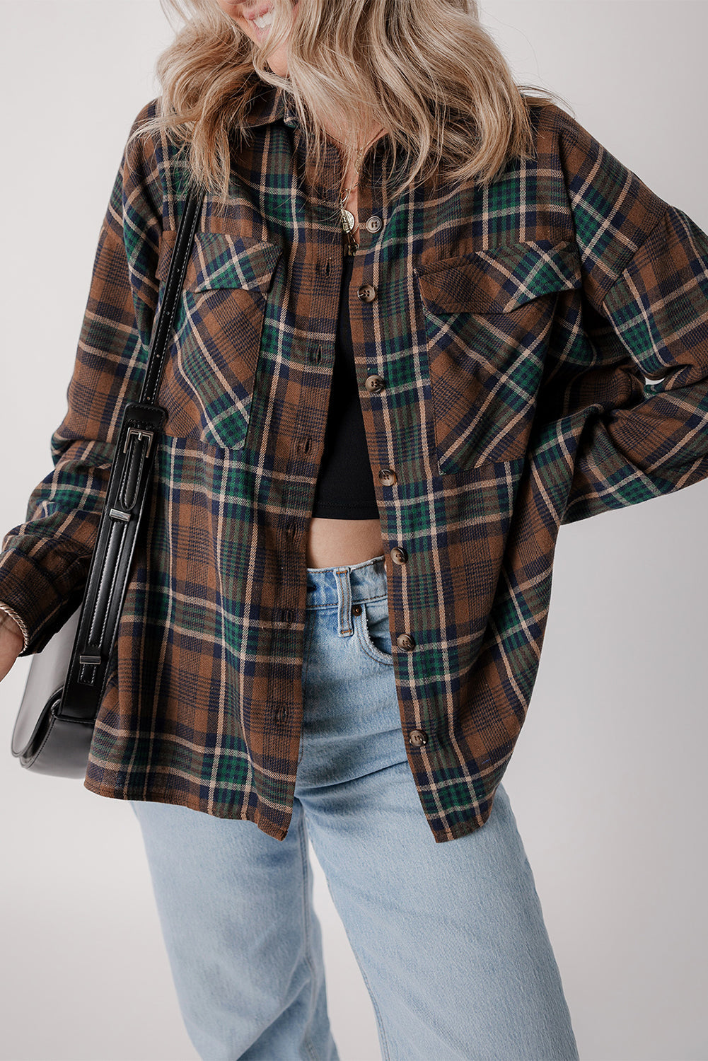 Elizabeth Plaid Print Chest Shirt - Threaded Pear