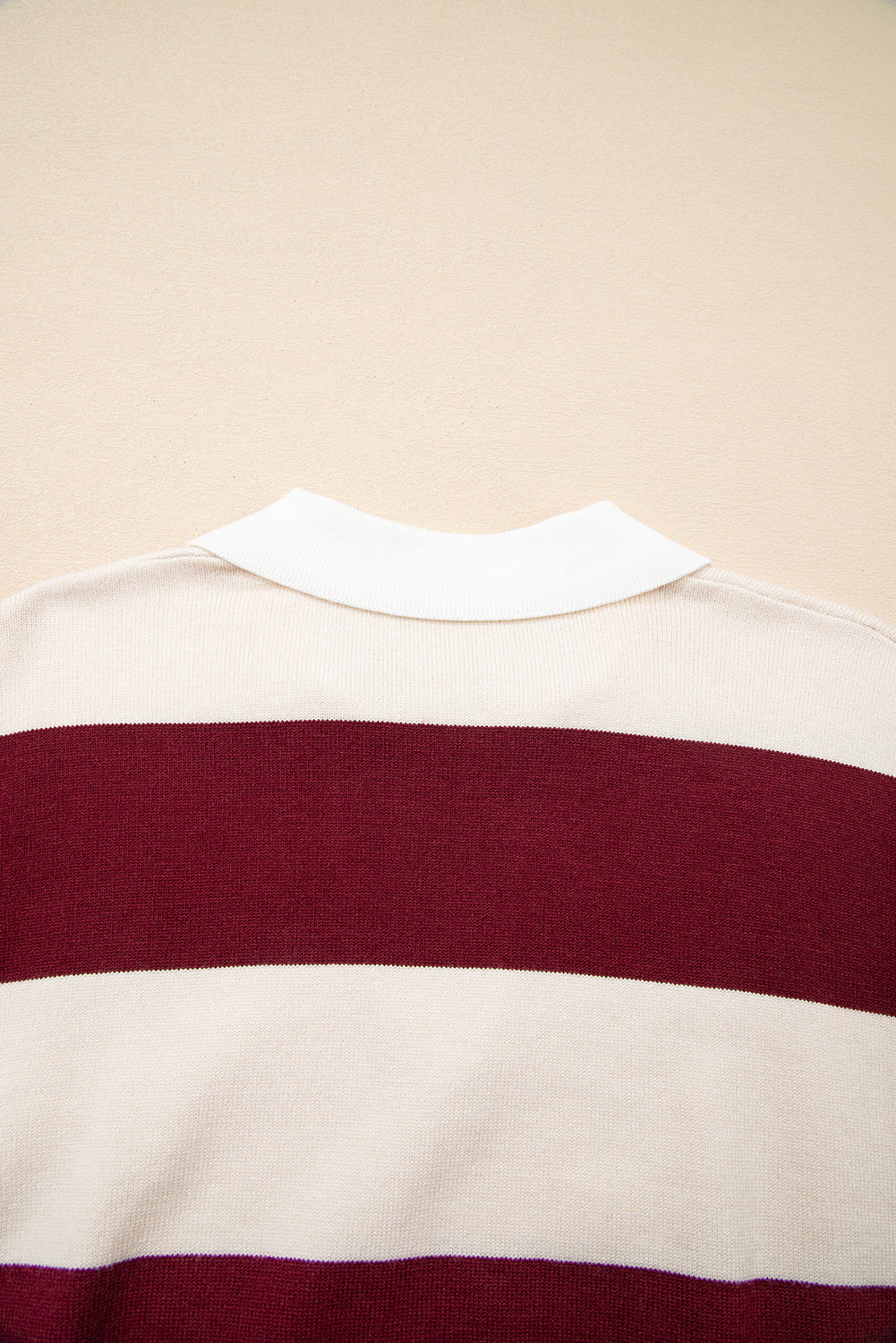 Olivia Knitted Polo Collar Sweater - Threaded Pear
