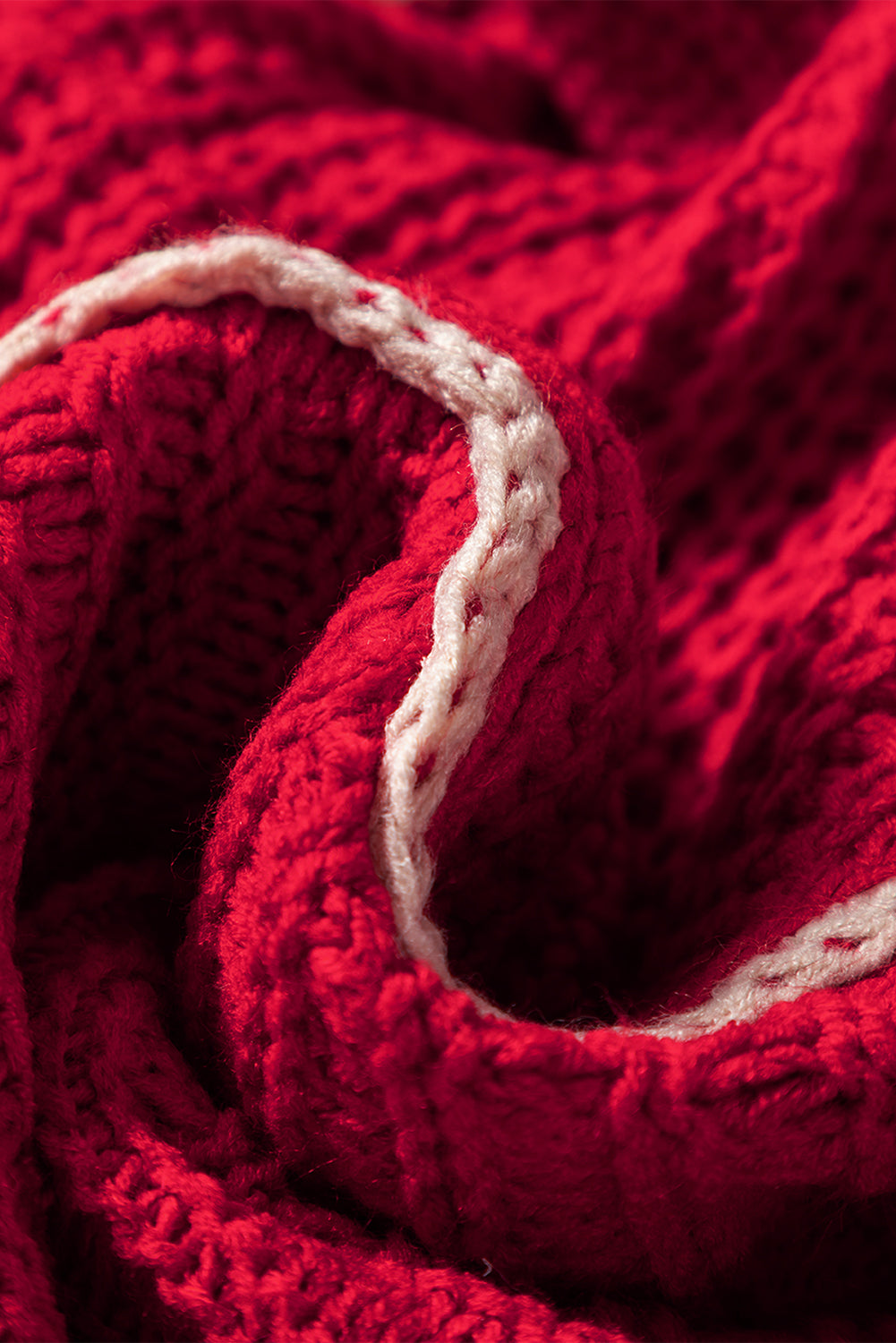 Olivia Knit Drawstring Hooded Sweater - Threaded Pear