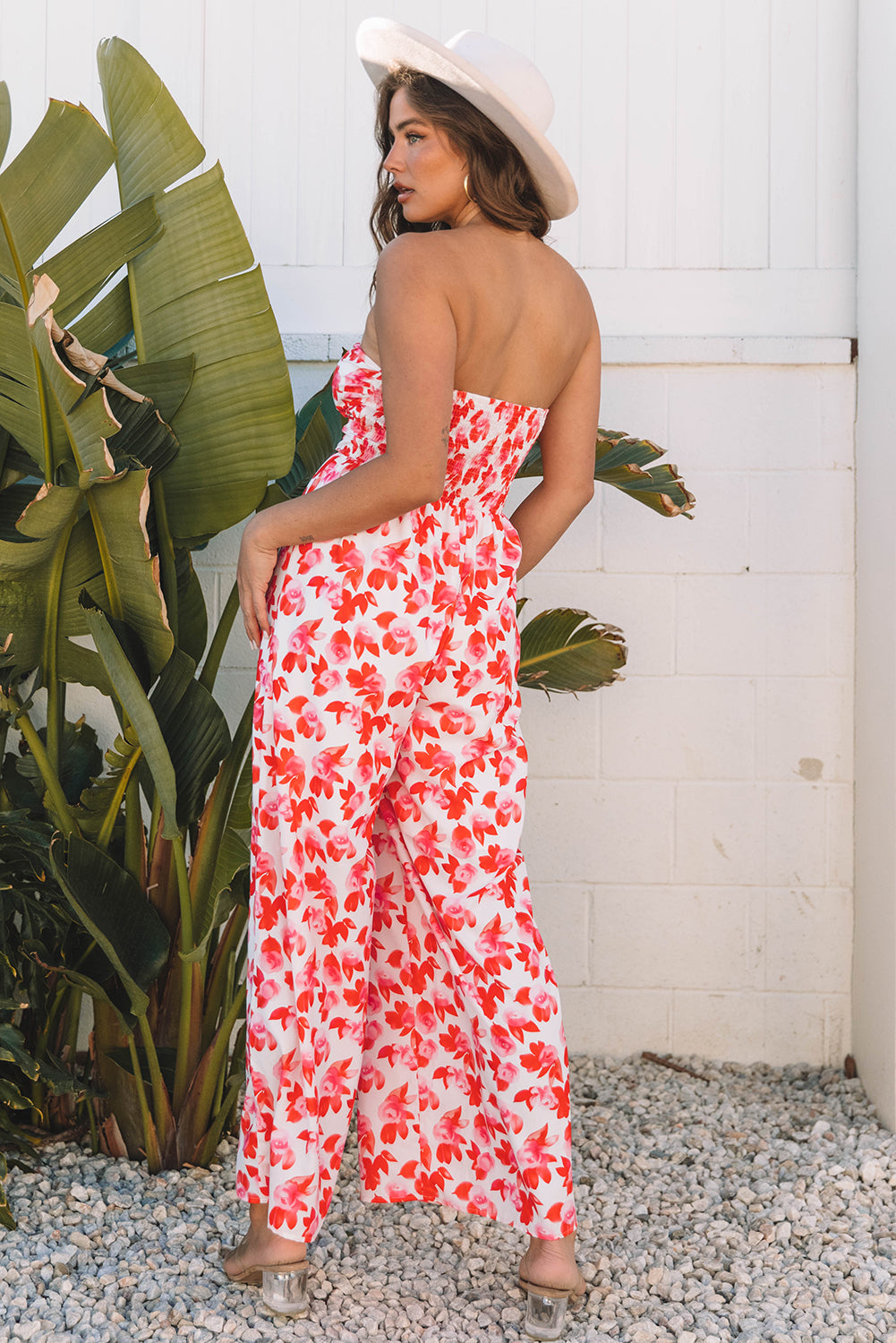 Mira Floral Wide Leg Jumpsuit - Threaded Pear