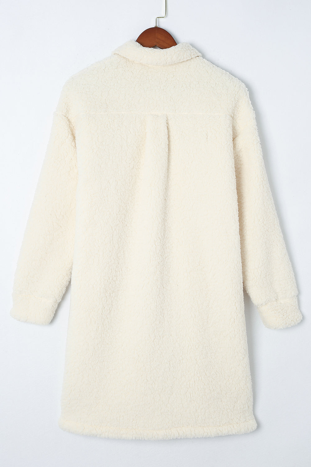 Olivia Single Breasted Teddy Coat - Threaded Pear