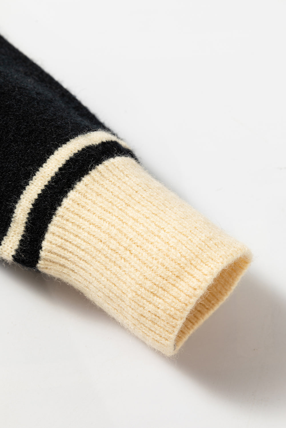 Isabella Colorblock Stripe Collared Sweater - Threaded Pear