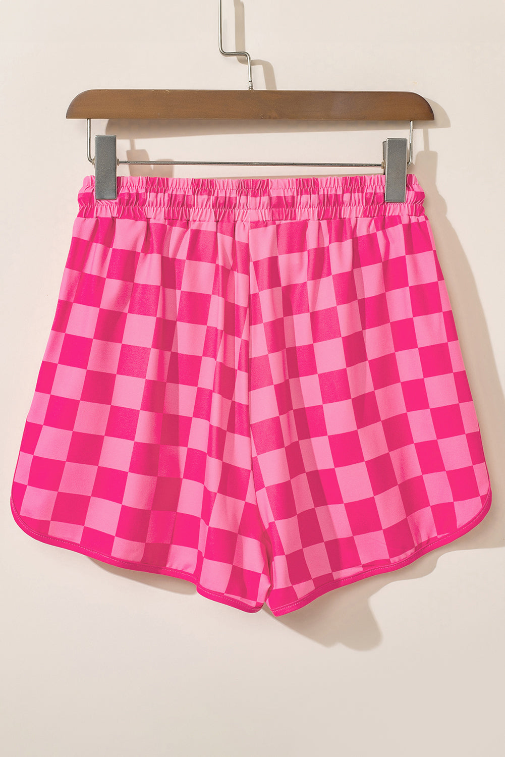 Checkered Drawstring Casual Shorts - Threaded Pear