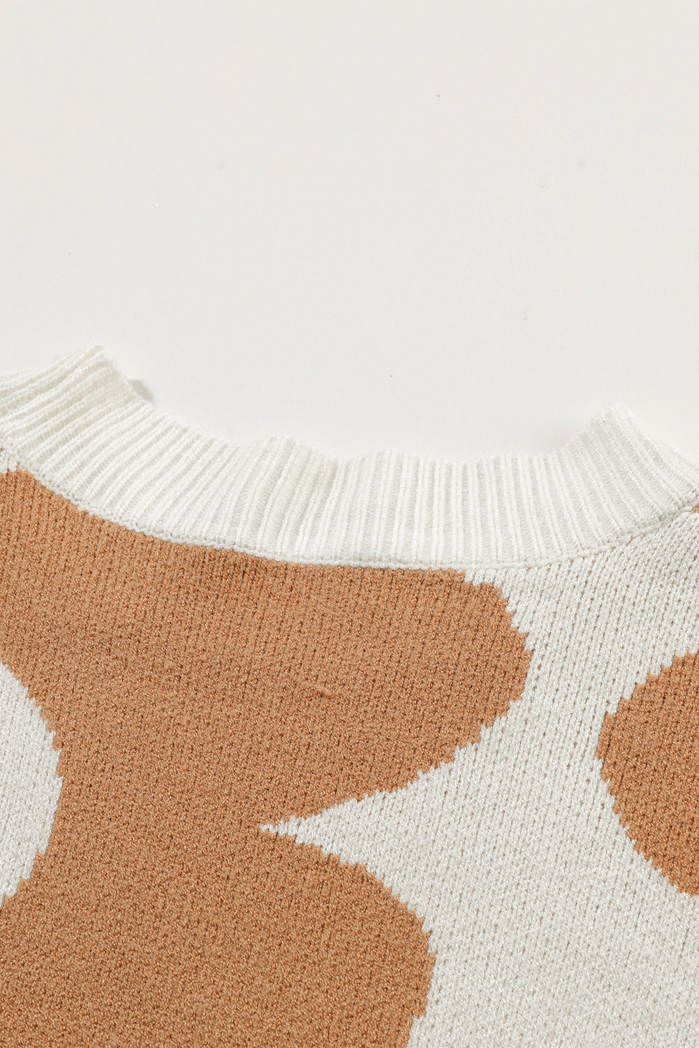 Abigail Pattern Drop Shoulder Sweater - Threaded Pear