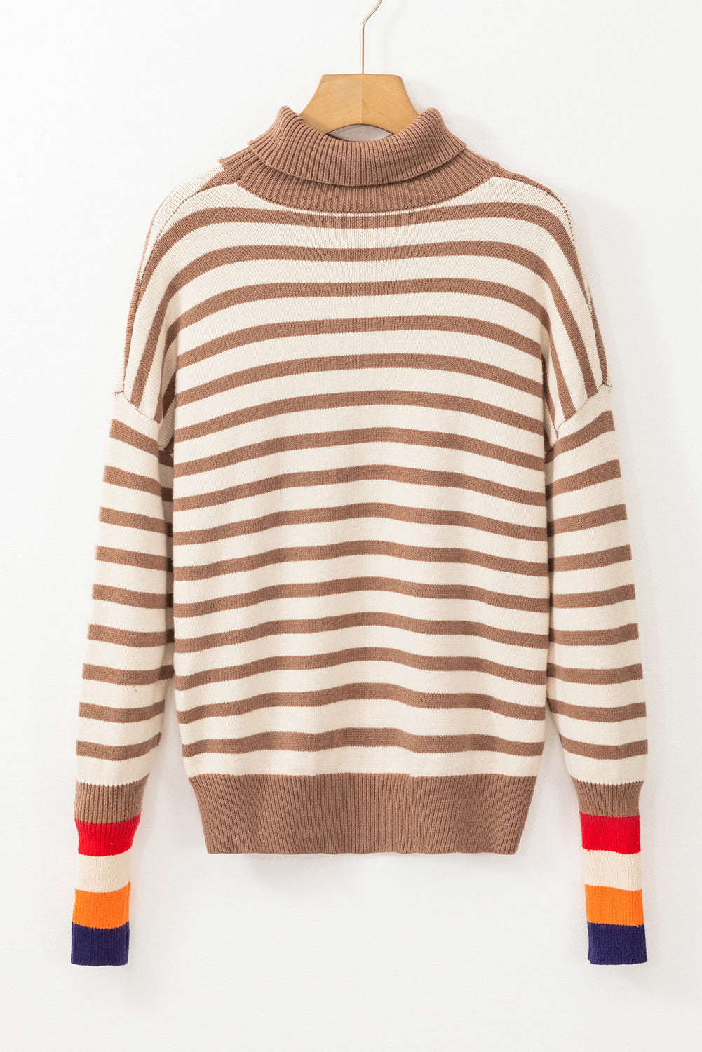 Mia Bishop Sleeve Turtleneck Sweater - Threaded Pear