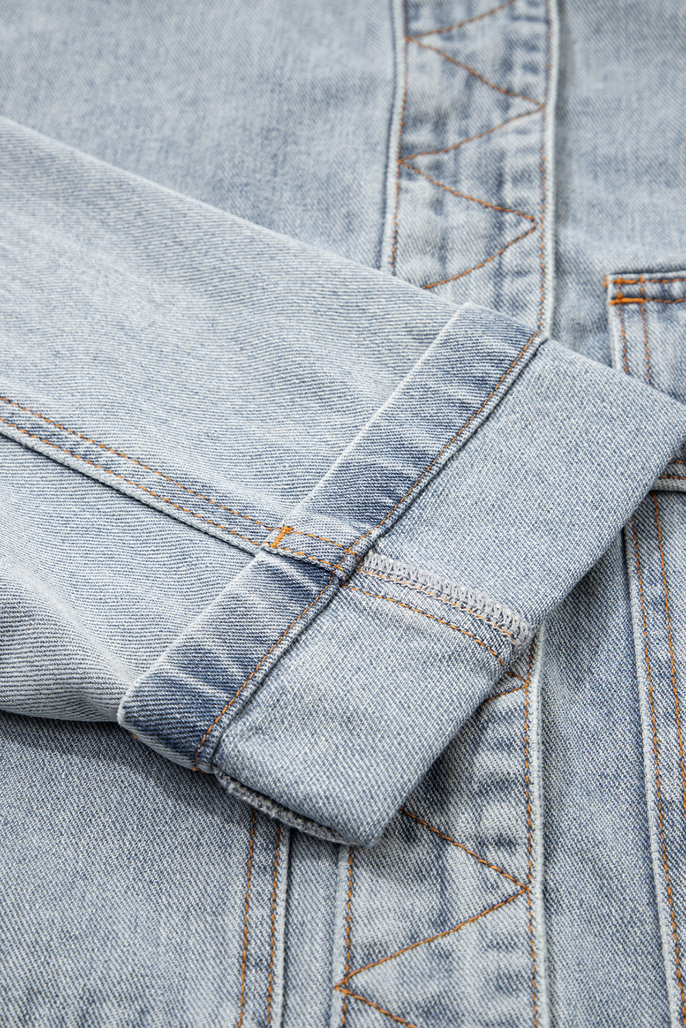 Sophia Zip Up Washed Jacket - Threaded Pear