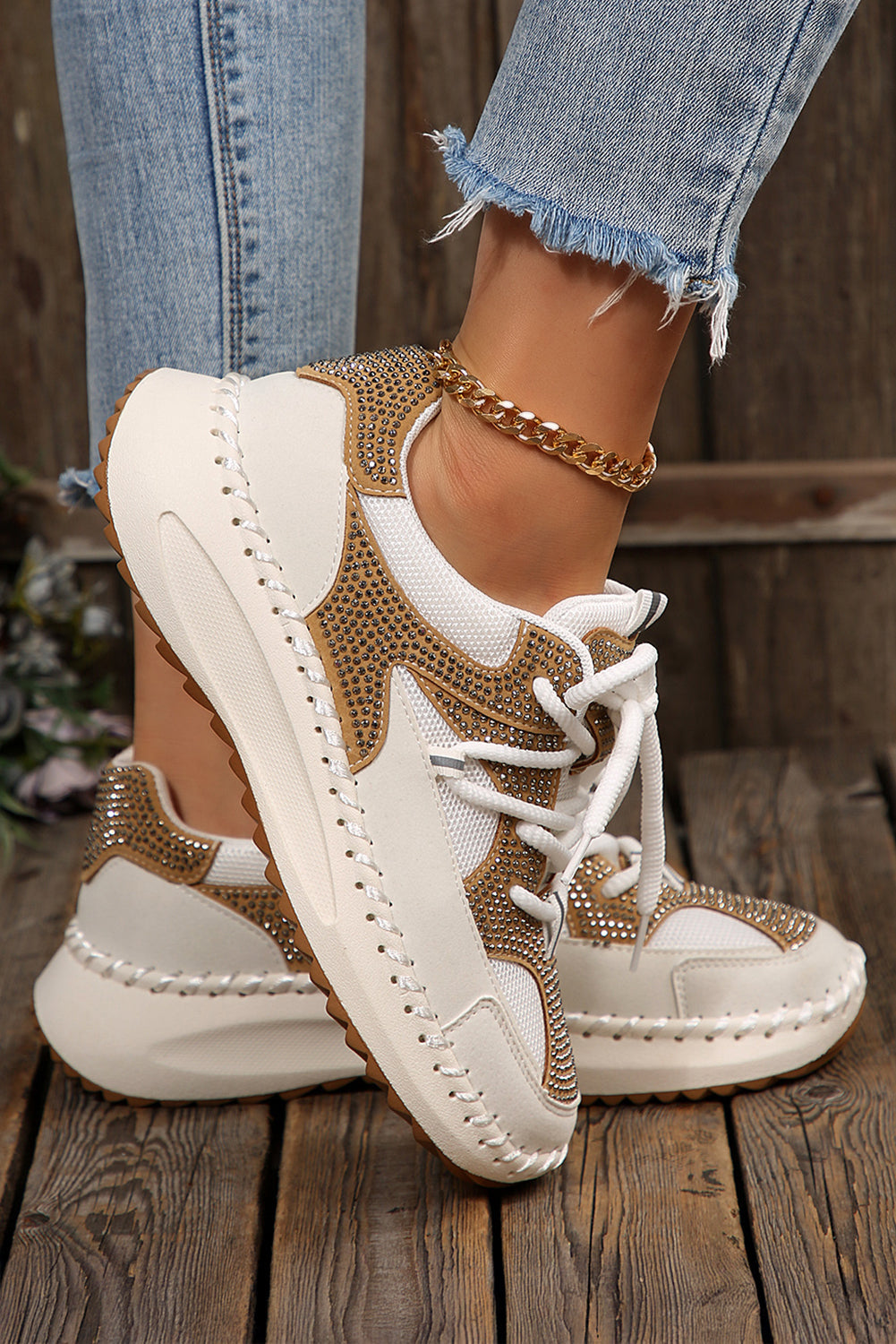 Abigail Lace Up Breathable Sneakers