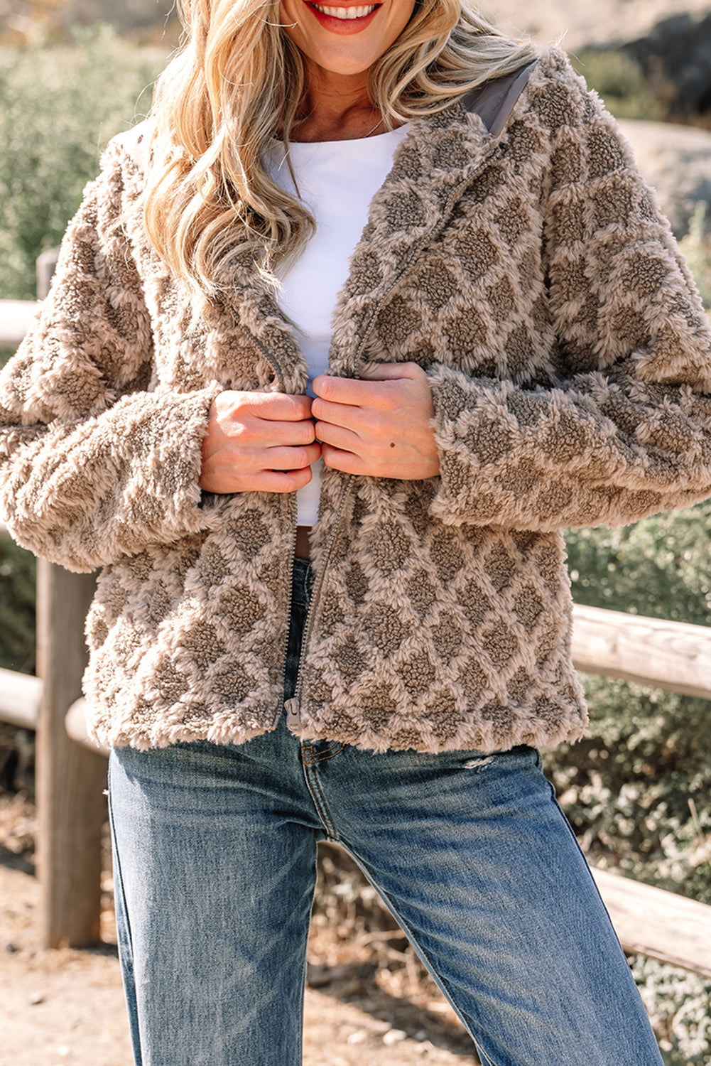 Mia Up Side Hooded Jacket - Threaded Pear