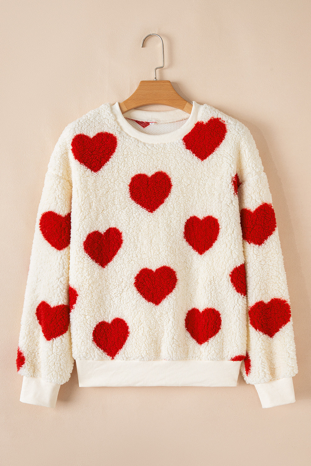 Emily Shoulder Crewneck Plush Sweatshirt - Threaded Pear