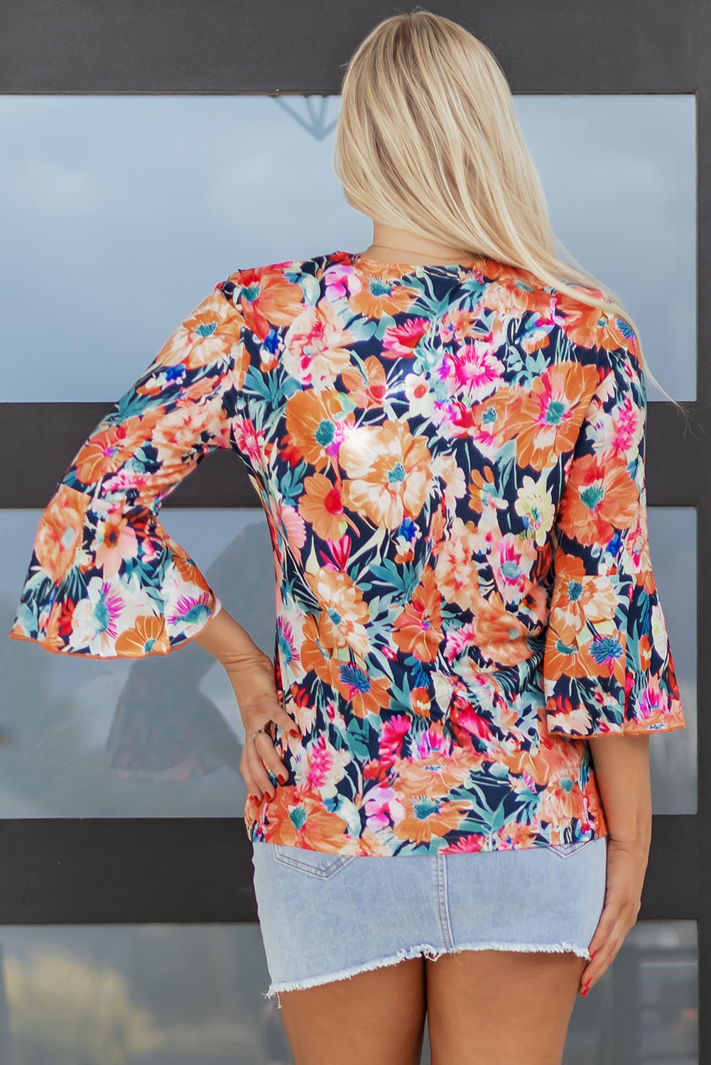 Verakina Flare Sleeve Tied Blouse