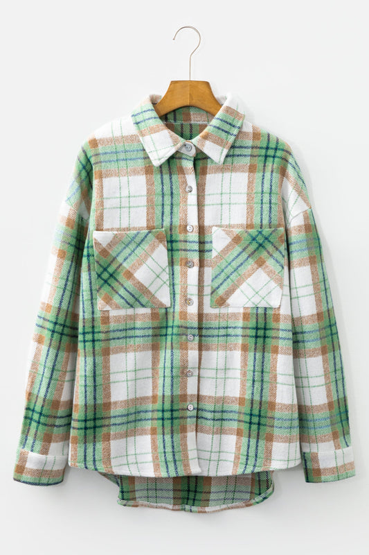 Abigail Plaid Casual Flannel Shacket