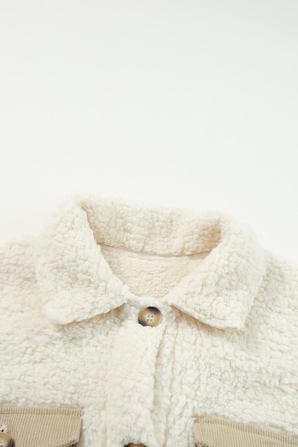 Olivia Single Breasted Teddy Coat - Threaded Pear