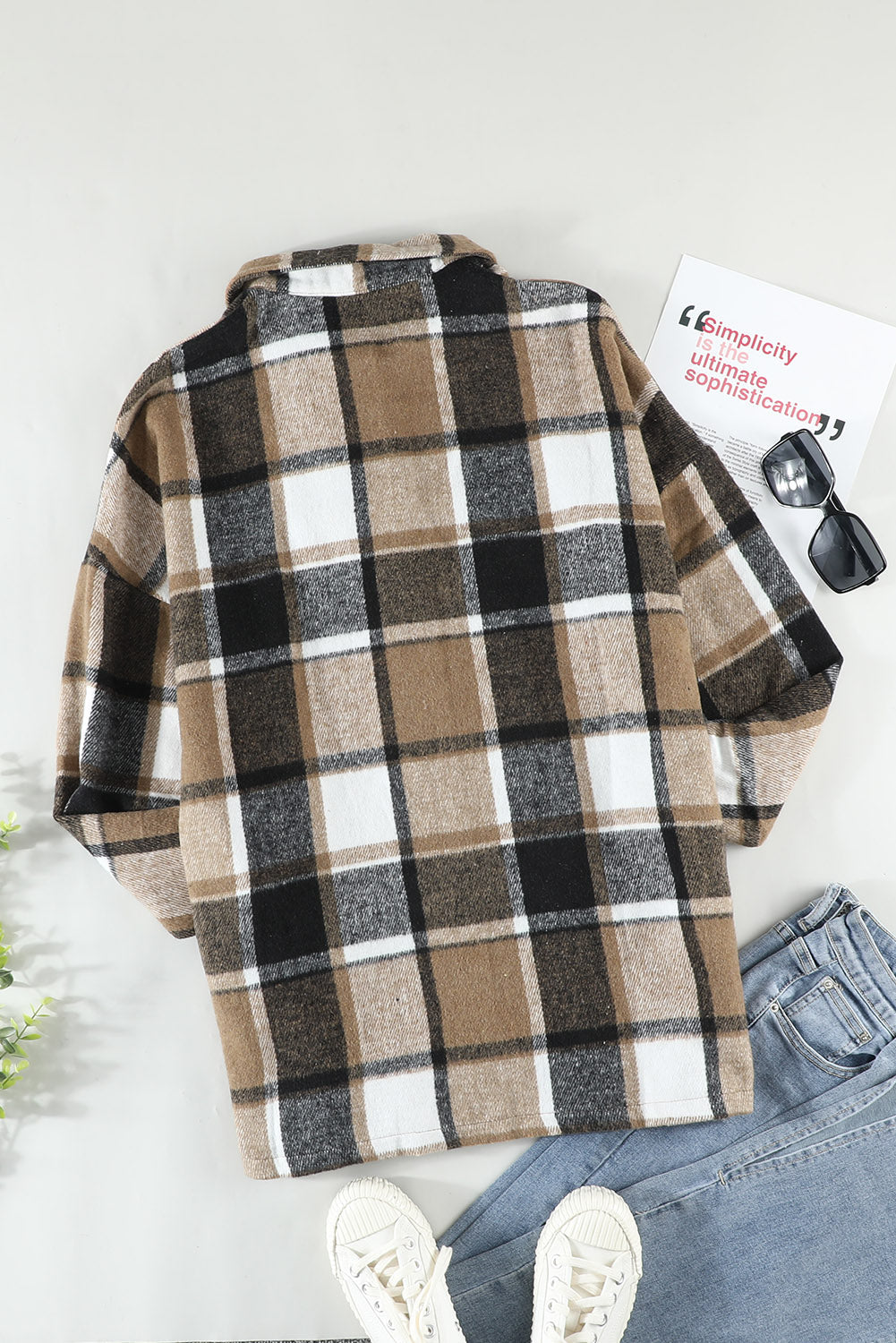 Mia Plaid Print Shirt - Threaded Pear